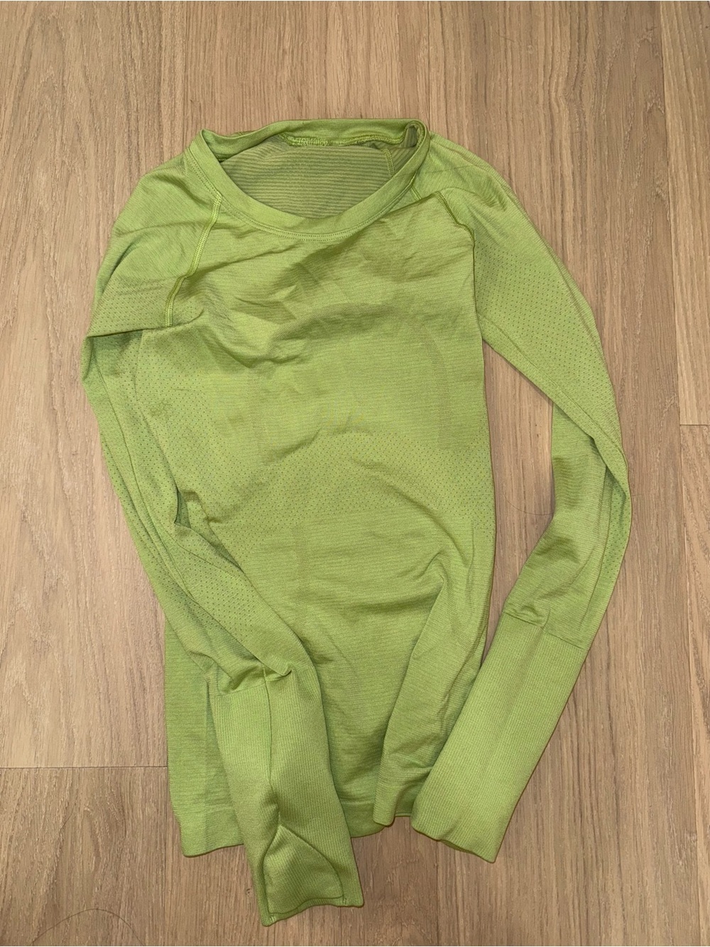 lululemon athletica Light Green Long Sleeve Performance Top